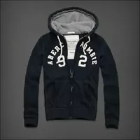 hommes giacca hoodie abercrombie & fitch 2013 classic x-8034 saphir